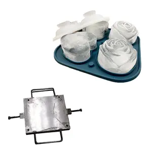 Cetakan kotak es peralatan dapur silikon produsen injeksi overmolding pengolahan kustom