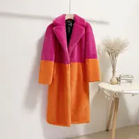 2021 S-5XL בתוספת גודל 30 צבעים ארוך מינק פו פרווה מעיל נשים בגדי חורף מעיל