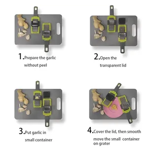 Râpe à gingembre et ail, Presse-ail, Couteau à gingembre, Hachoir manuel pour aliments, Hachoir à oignon, Outils ménagers pour broyer l'ail et le gingembre - Product Image 5