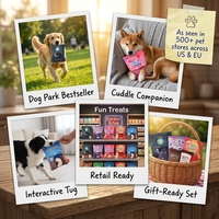 Jouets pour chiens en peluche Crinkle Snack Bag, jouets à mâcher interactifs pour chiots, jouets pour animaux de compagnie durables, avec friandises aux fruits, café et noix mélangées, et jouets qui couinent
