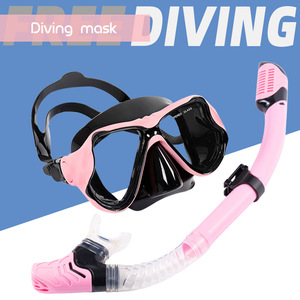 Ensemble de plongée avec masque et tuba, tube respiratoire entièrement étanche, anti-buée, réglable pour adultes, équipement de natation d'été - Product Image 5