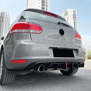 StarNav สำหรับ Golf 6 MK6 รุ่นมาตรฐาน ปี 2008-2012 ชุดแต่งกันชนหลัง ครอบดิฟฟิวเซอร์ ฝาครอบล่าง ชุดแต่งตัวถังรถยนต์ - Product Image 4