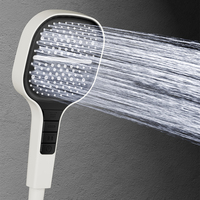 Ensemble de douche thermostatique moderne 2024, noyau de valve en céramique, installation à trou unique, affichage numérique, pomme de douche pluie, bouton piano, salle de bain intelligente