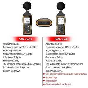 SNDWAY SW-523 Sound Level Meter 30 to 130 DB <b>Detector</b> Digital Professional Decibelimeter <b>Noise</b> Decibel SW-524 - Product Image 5