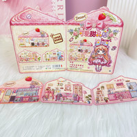 Lot de stickers décoratifs mignons pour la création de mini-scènes, autocollants de dessins animés pour journaux, agendas, loisirs créatifs pour enfants, vente en gros