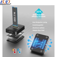 10Gbps USB 3.2 Tipe-C NGFF M.2 Key M/B+M NVME SATA SSD Adapter Card RTL9210C SSD Dock Enclosure Case Dengan Kabel Data
