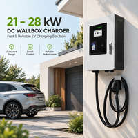 Borne de recharge commerciale EVEGO 28 kW, monophasée 240 V, sortie 200-1000 V, paiement par point de vente, stations de recharge rapide DC NACS