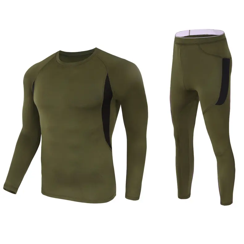 Winter Long Sleeve Undershirt Long Johns, Shirts & Pants Tactical Thermal Underwear Set
