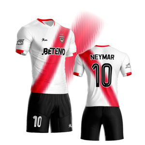 Maglie da Calcio Estive Personalizzabili Set Completo Stampa Digitale Scollo a V in Fibra di Poliestere Traspirante ad Asciugatura Rapida Unisex Adulto Manica Corta - Product Image 3