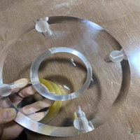 Disque rond en acrylique CNC personnalisé avec bride pour équipement d'automatisation de laboratoire