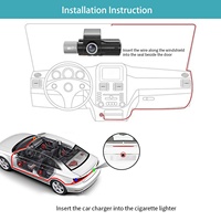Caméra embarquée Holroadx 3 objectifs, double objectif, 3 canaux, 2K 4K, vision nocturne, GPS, angle de 170°, Wi-Fi intégré, écran IPS 3,2 pouces, enregistreur vidéo