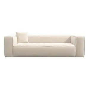 Großhandel moderne Wohnzimmer möbel Französisch Boucle Stoff Sofa Couch 3-Sitzer Sofa in Elfenbein Wohnzimmer Sofas