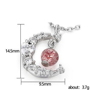 Collana con Ciondolo Luna Semplice per Donne, Accessorio Moda per Uso Quotidiano, Catena per Clavicola - Product Image 4
