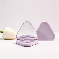 Emballages de palettes de fards à joues et à paupières en plastique portables, personnalisables, à marque privée, vides, pour cosmétiques