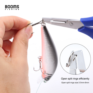 Tijeras para trenzas de pesca Booms Fishing BFLMS01 1.80oz 4.3in con bordes de corte dentados de acero inoxidable y mangos de plástico ABS - Product Image 5