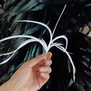 Plumas de Ganso Blancas Blanqueadas y Lavadas de Primera Calidad, de 6-9 Pulgadas, Teñidas, Materiales para Atado de Moscas para Pesca con Mosca, Ninfas y Streamers - Product Image 3