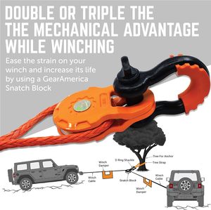 Tời snatch khối ròng rọc cho nhiệm vụ nặng nề phục hồi offroad phụ kiện - Product Image 3
