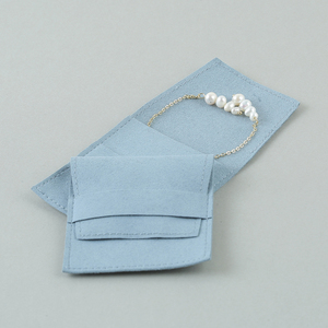 Sobres de microfibra de lujo personalizados con logo para joyería, bolsas de embalaje para almacenamiento de collares y anillos, ideales para viajes, ¡gran oferta! - Product Image 6