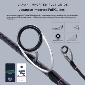 Canne à pêche en carbone solide de haute qualité BLACK <span class=keywords><strong>DRAGON</strong></span> 1,91 m, poids de leurre 80g-250g, pour jigging lent, avec anneaux Fuji K Guide, pour la pêche en bateau en haute mer - Product Image 3