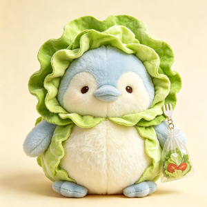 Peluche animale en forme <span class=keywords><strong>de</strong></span> <span class=keywords><strong>chou</strong></span>, série <span class=keywords><strong>de</strong></span> poupées mignonnes : Renard, Cochon, Crocodile, Husky, Pingouin, Personnalisable - Product Image 5