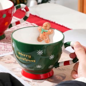 Custom Stainless Steel Christmas Ceramic <b>Mug</b> Color Box Gift Box <b>Cute</b> Santa Reindeer Cartoon Breakfast Coffee Cup Corporate - Product Image 5