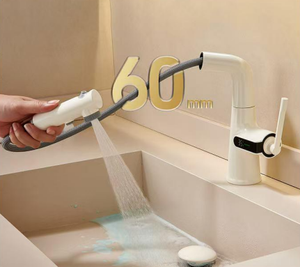 <span class=keywords><strong>Rubinetto</strong></span> da <span class=keywords><strong>Bagno</strong></span> LED <span class=keywords><strong>con</strong></span> <span class=keywords><strong>Doccetta</strong></span> Estraibile, Erogazione Acqua Calda e Fredda, <span class=keywords><strong>Rubinetto</strong></span> Lavabo <span class=keywords><strong>Bagno</strong></span> Regolabile a Tre Funzioni - Product Image 4