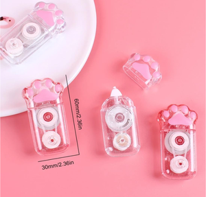 Cinta Correctora Promocional de Papelería para Estudiantes, Linda Cinta Correctora Portátil con Diseño de Garra de Gato Blanco Kawaii - Product Image 5