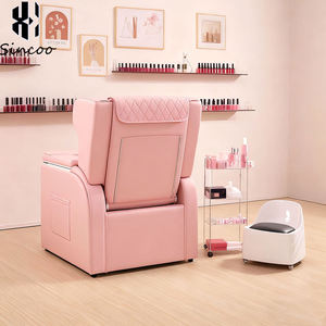 Fauteuil de pédicure rose moderne pour salon de manucure, fauteuil de pédicure spa, fauteuil de pédicure avec massage et haut-parleur Bluetooth - Product Image 3