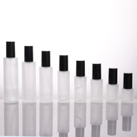 Échantillon gratuit bouteille d'emballage cosmétique en verre dépoli 100ml 120ml cylindre pulvérisateur à pompe en verre transparent 30ml 50ml bouteille de parfum vide