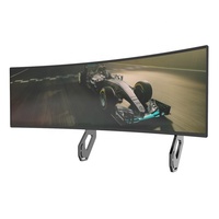 Support triple écran pour cockpit de simulation de course, support d'écran réglable en aluminium, support d'écran stable, configuration de simulateur de course