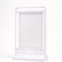 Support d'affichage lumineux LED A5 mince pour bureau, porte-affiche double face, support de table publicitaire, rechargeable