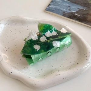 彩色亚克力可爱清爽春花发夹郁金香百合玫瑰发饰批发女孩发夹 - Product Image 4