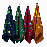 Serviettes de golf en vrac prêtes à offrir, accessoires de golf, serviette de golf en coton avec clip