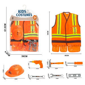2025 <span class=keywords><strong>Police</strong></span> semblant jouer Costume jouets chapeau et <span class=keywords><strong>uniforme</strong></span> tenue pour Halloween habiller fête policier Costume jeu de rôle jouet - Product Image 3