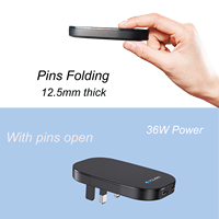 Nuevo Producto 2026, Cargador de Pared GaN de 35W 2C con Enchufe UK, Adaptador Portátil de Carga Rápida para iPhone y Android