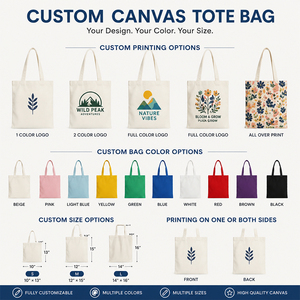 Borsa Shopper in Tela di Cotone Personalizzata di Alta Qualità con Logo Stampato e Tasca - Product Image 3