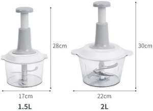 1 hachoir manuel à légumes, type presse, hachoir à ail et à viande, mélangeur, fouet, hachoir et robot culinaire de cuisine - Product Image 3