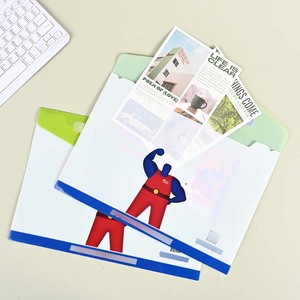 ASP Logo kustom pengatur dokumen yang dapat digunakan kembali folder File plastik untuk dokumen amplop plastik dengan penutup jepret dan kantong - Product Image 1