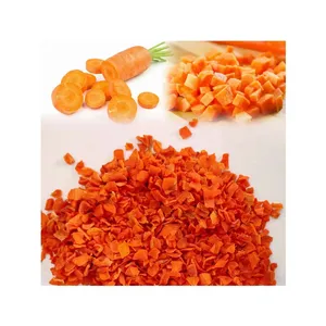 Factory Directly Supply Chopped Dried Carrot 10*10mm AD Red Root Baked Particle High Quality Food Dried Bitter Melon Dried Okra
