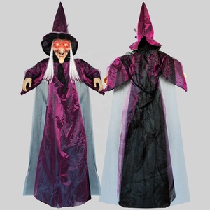 Fantasma Colgante <span class=keywords><strong>de</strong></span> <span class=keywords><strong>Bruja</strong></span> <span class=keywords><strong>de</strong></span> Halloween <span class=keywords><strong>con</strong></span> Sombrero y <span class=keywords><strong>Luz</strong></span>, Decoración Luminosa <span class=keywords><strong>de</strong></span> Pelo Largo para Casa Encantada, Horrorífica, ¡Gran Venta! - Product Image 3