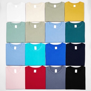 T-shirts OEM personnalisés de haute qualité 100% coton 250gsm pour hommes T-shirt uni personnalisé avec impression de LOGO de marque vierge pour hommes - Product Image 2