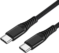 Câbles USB tressés en nylon de qualité supérieure câble type-c mâle à type-c mâle pour charger les téléphones et transférer des données