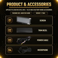 Autoradio Android pour Lexus NX 2014-2016 8+128G Lecteur Multimédia de Voiture CarPlay Autoradio GPS Navigation Version OEM avec Bouton