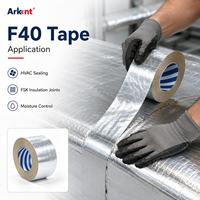 Ruban adhésif en aluminium renforcé avec papier kraft, scellement permanent, isolation des joints FSK, résistant aux intempéries pour conduits HVAC