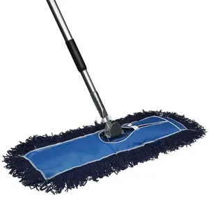घरेलू वाणिज्यिक फर्श की सफाई के लिए 2023 नई मशीन डार्क ब्लू नेलवॉशबल सूखी कपास धूल मॉप पैड रिफिल