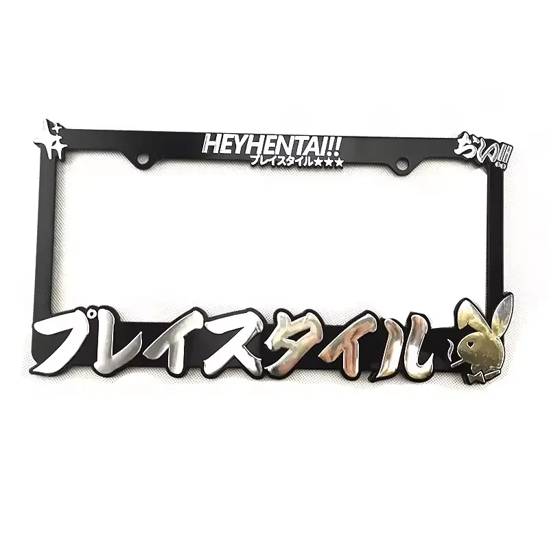 Wholesale 12"x6" Car License Plate Frame USA Custom Metal License Plate Holder Plastic Number Plate Cover For Car Decorative