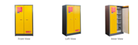 Armoire de sécurité ignifuge à double porte EUS3030 SAI-U, armoire à double paroi ignifugée avec bac de récupération intégré
