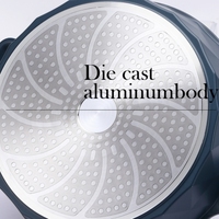 Factory Direct Batterie de cuisine antiadhésive en alliage d'aluminium de haute qualité Casserole en métal Pot à revêtement en céramique 21 pièces