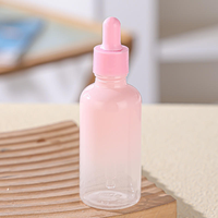 Flacons d'huile essentielle en verre rose dégradé compte-gouttes d'emballage cosmétique de 30ml
