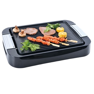 Four à pizza électrique rond multifonctionnel Anbo avec revêtement céramique, barbecue électrique/<span class=keywords><strong>plaque</strong></span> de cuisson électrique/grille avec couvercle - Product Image 2
